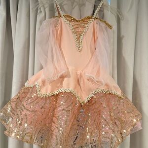 Sparkling Gold and Pink Kids Costume